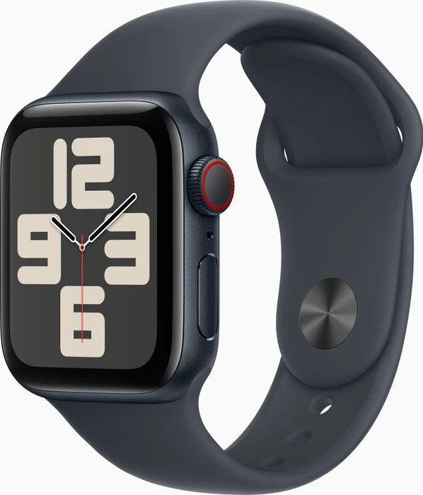Apple Watch SE (2022) (GPS + Cellular) 40mm Mitternacht mit Sportarmband S/M Mitternacht