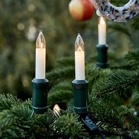 Hellum Lichterkette Riffelkerzen 20x E10