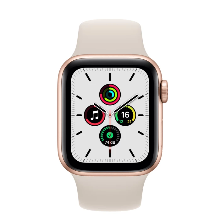 Apple Watch SE (GPS) 40mm gold mit Sportarmband Polarstern