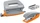 Leitz Urban Chic, Mini-Heftgerät und Locher 5599, grau/orange, Set (55996088)