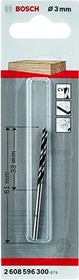 Bosch Professional Standard Spiralbohrer, 3x33x61mm, 1 Stück