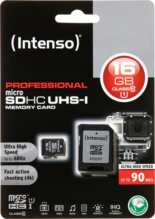 Intenso Professional R90 16GB Kit, UHS-I U1, Class 10