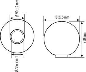 Esylux Al Monza Ersatz-Systemglas