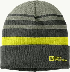 Jack Wolfskin Stripy Knit Beanie mint leaf (Junior)