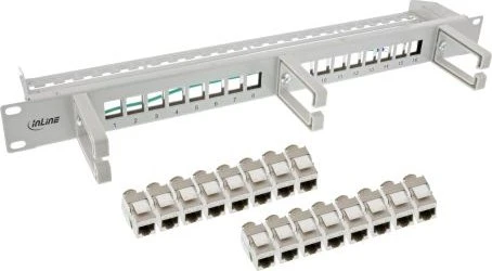 InLine Rackmount RJ-45 Patchfeld, 16x Keystone RJ-45