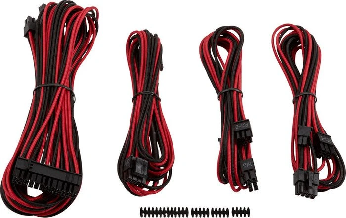 Corsair PSU Cable Kit Type 4 - Starter Package - Gen3, rot/schwarz