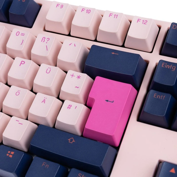Ducky One 3 Fuji TKL PBT rosa/blau, MX SILENT RED, USB, DE