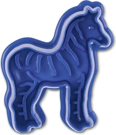Städter Präge-Ausstecher mit Auswerfer Zebra 6cm blau
