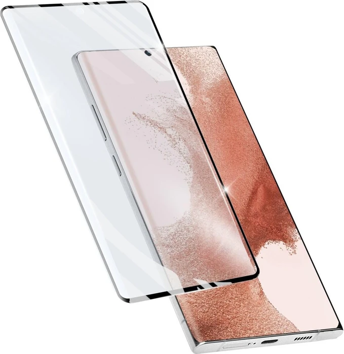 Cellularline Impact Glass Curved für Samsung Galaxy S23 Ultra schwarz