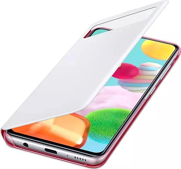 Samsung S-View Wallet Cover für Galaxy A41 weiß