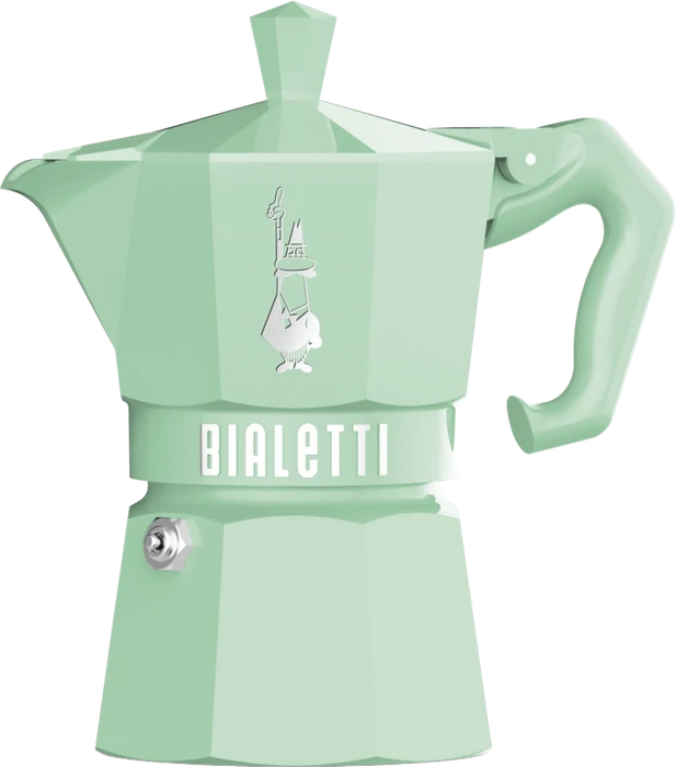 Bialetti Exclusive Moka Express 3 Tassen Espressokanne grün