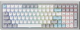 Ducky Cushion 98, Silver, Shush Silent Green Tactile, USB/Bluetooth, US