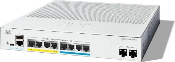 Cisco Catalyst 1300 Rackmount 2.5G Managed Switch, 8x RJ-45, 2x SFP+, 120W PoE+