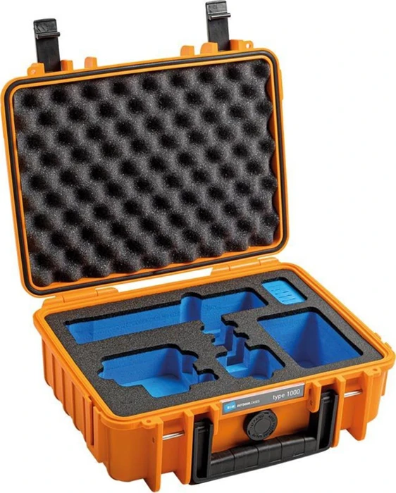 B&W International Outdoor Case Typ 1000 Koffer schwarz mit GoPro Inlay