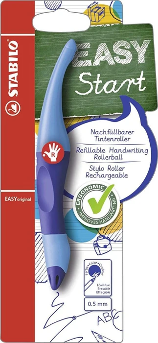 STABILO EASYoriginal Tintenroller (Mine) hellblau/blau, Rechtshänder, Blister
