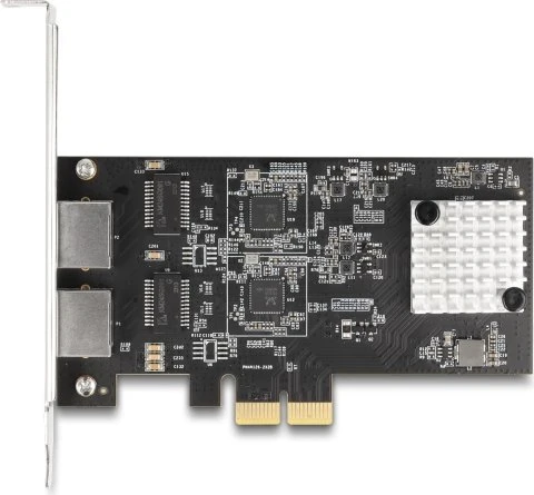 DeLOCK 5G LAN-Adapter, 2x RJ-45, PCIe 3.0 x2