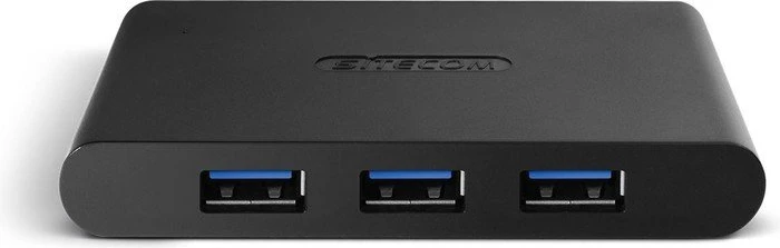 Sitecom USB-Hub, 4x USB-A 3.0, USB 3.0 Micro-B [Buchse]