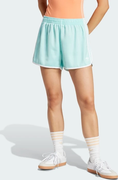 adidas Adicolor 3-Streifen Sprinter Laufhose kurz semi flash aqua (Damen)