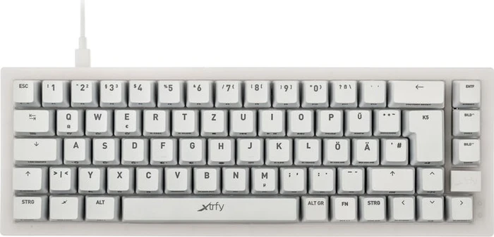 Xtrfy K5 Compact, LEDs RGB, hot-swap, weiß/transparent, Kailh KT RED, USB, DE