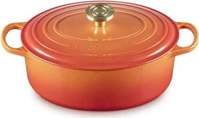 Le Creuset Signature Gusseisen Bräter oval 29cm 4.7l flamme dorée