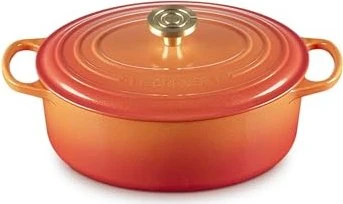 Le Creuset Signature Gusseisen Bräter oval 29cm 4.7l flamme dorée