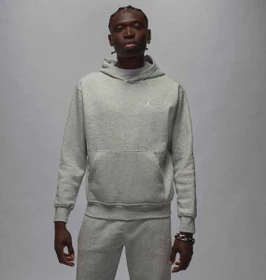 Nike Jordan Brooklyn Fleece Hoodie grey heather/white