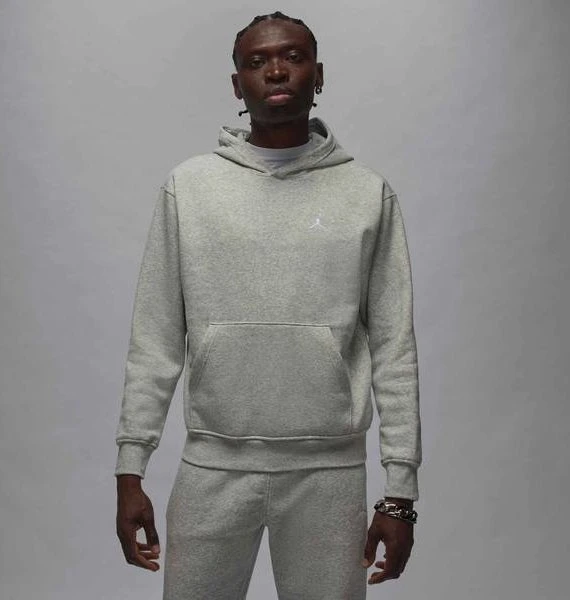 Nike Jordan Brooklyn Fleece Hoodie grey heather/white