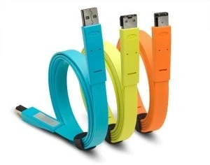 LaCie Flat Cables USB 2.0 Kabel A/Mini-B, 1.2m