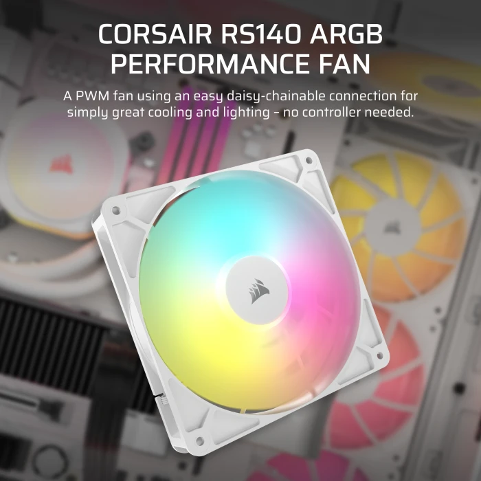 Corsair RS Series RS140 ARGB, weiß, 140mm