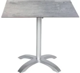 acamp Acaplan HPL Gartentisch 80x80cm platin/cemento grigio