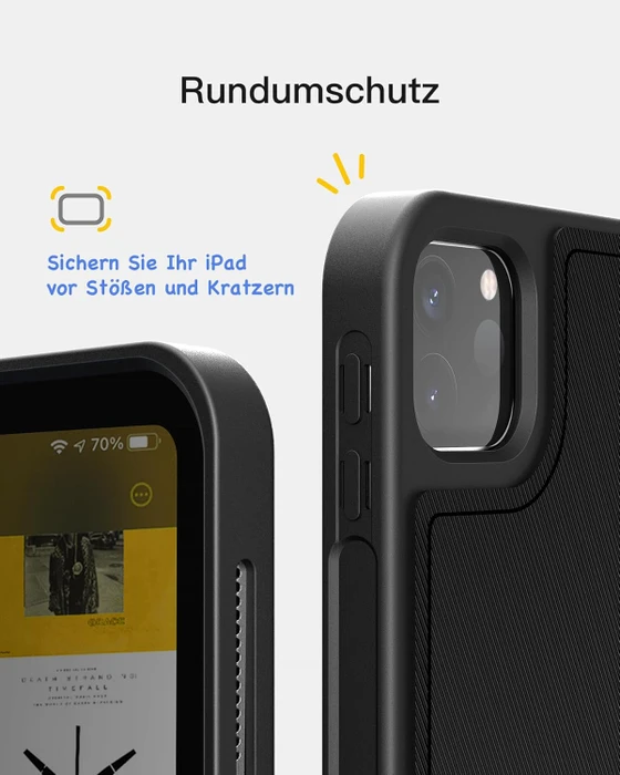 Inateck Tastatur Hülle für iPad Air 6 11"/iPad Air 5/iPad 10/iPad Pro 11", schwarz, DE