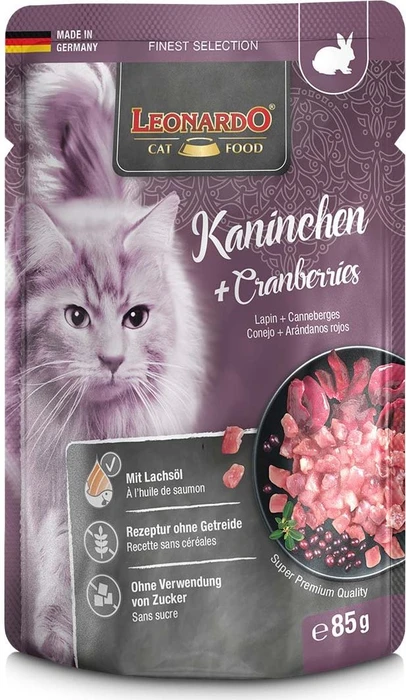 Leonardo Finest Selection, mit Kaninchen & Cranberries, 1.36kg (16x 85g)