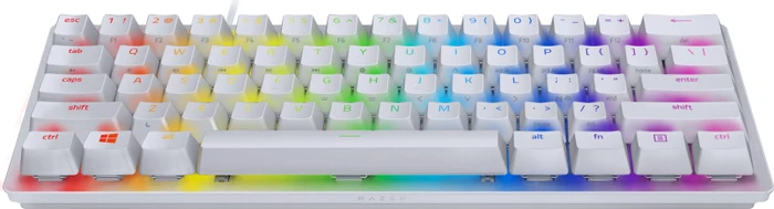 Razer Huntsman Mini, Mercury White, Razer Linear Optical RED, USB, DE