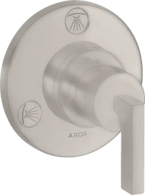 Hansgrohe Axor Citterio Ab- und Umstellventil Trio/ Quattro Unterputz mit Hebelgriff edelstahloptik
