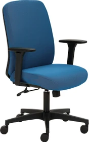 Mayer Sitzmöbel myTriton 2219 Stoff 30612 Bürostuhl mit 3D-Armlehnen, blau