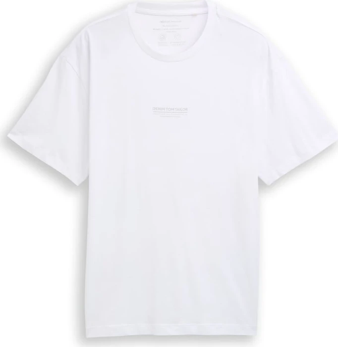 Tom Tailor Relaxed Fit aus Baumwolle T-Shirt kurzarm weiß (Herren)