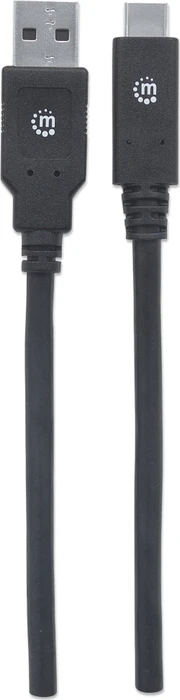 Manhattan USB 3.1 Typ C Gen1-Kabel 2.0m schwarz