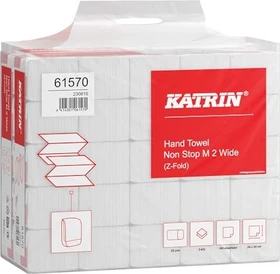 Katrin Z-Falz Non Stop M2 Wide Papierhandtücher 2-lagig weiß, 4000 Stück