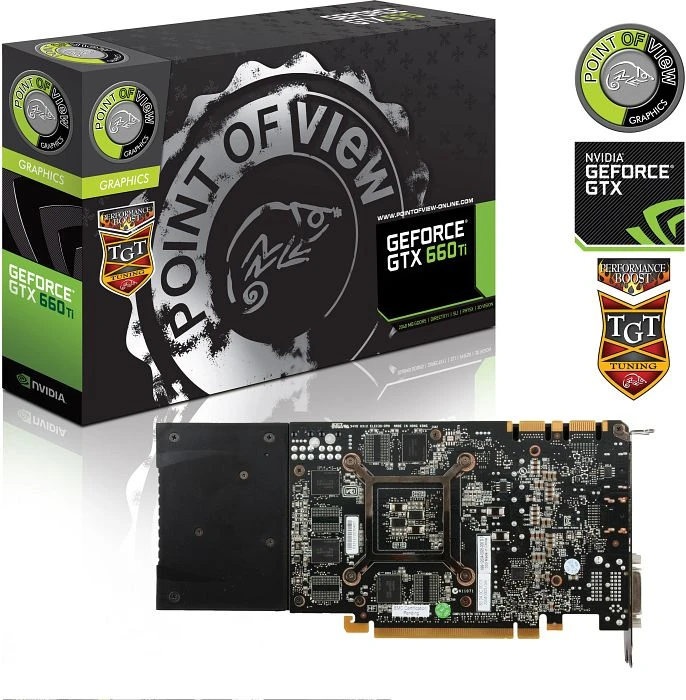 Point of View GeForce GTX 660 Ti TGT Performance Boost Single Fan, 2GB GDDR5, 2x DVI, HDMI, DP