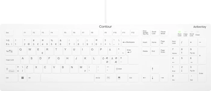 Contour Design AK-C8112 Medical Keyboard, weiß, USB, ND