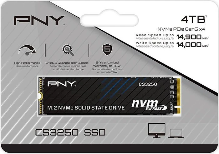 PNY CS3250 4TB, M.2 2280 / M-Key / PCIe 5.0 x4