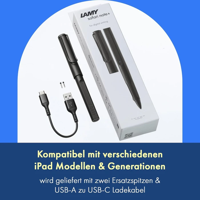 Lamy safari note+ all-black für Apple iPad, schwarz