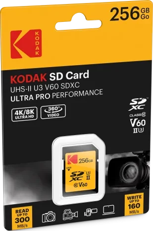 Kodak SD Ultra Pro Performance R300/W110 256GB, UHS-II U3, Class 10