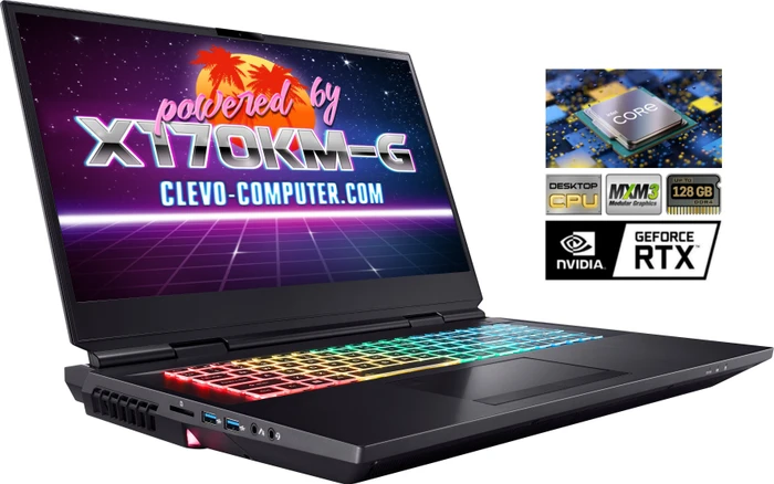 Clevo X170KM-G, Core i5-10600KF, 32GB RAM, 512GB SSD, GeForce RTX 3080, DE