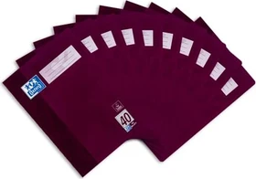 Oxford Schulheft, A4, Lineatur 40, pflaume, 32 Blatt, 10er-Pack