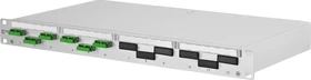 Metz Connect OpDAT PF splice LWL-Patchpanel SC-D APC Kupplungen, OS2, 6-Port, 1HE, 1HE