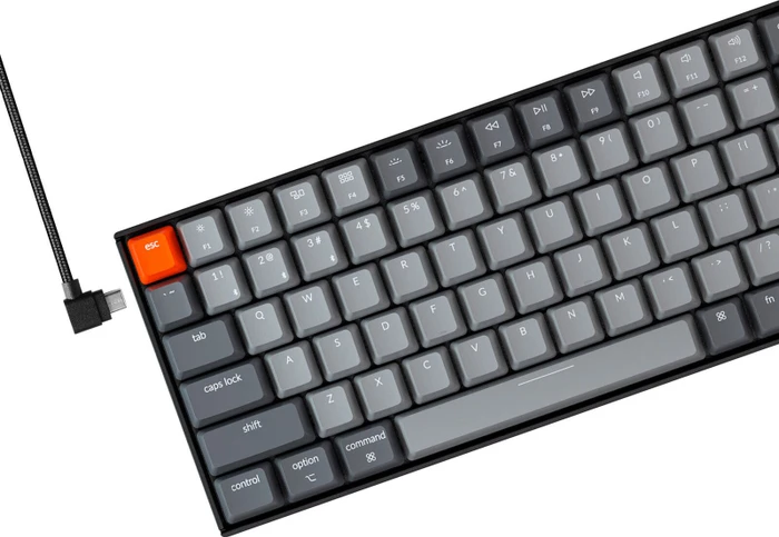 Keychron K4 V2, LEDs weiß, schwarz, Gateron BLUE, USB/Bluetooth, DE