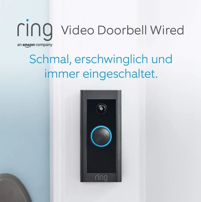 Ring Wired Video Doorbell schwarz, Video-Türklingel
