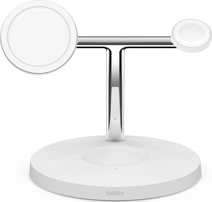 Belkin BoostCharge Pro Drahtloses 3-in-1-Ladegerät mit MagSafe 15W weiß