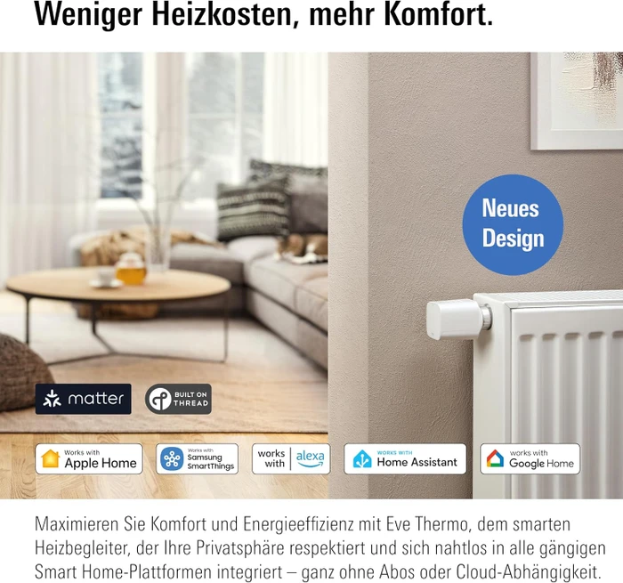 Eve Thermo 2025 (5. Generation/Matter) Heizkörperthermostat, Heizungssteuerung